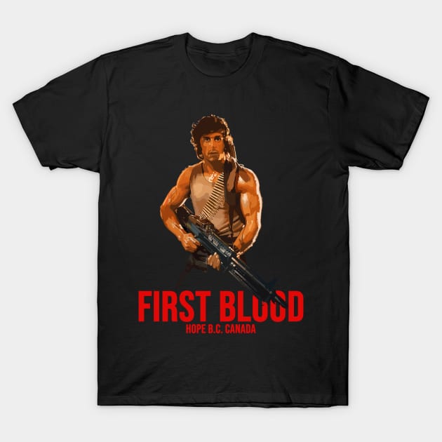 FIRST BLOOD - HOPE BC CANADA T-Shirt by INLE Designs